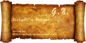 Gulyás Norma névjegykártya