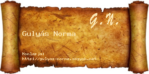 Gulyás Norma névjegykártya